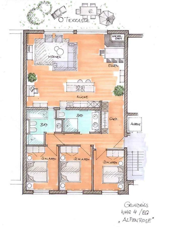 Chalet Alpenrose 134Qm Am Golfplatz Oberstaufen Eksteriør bilde